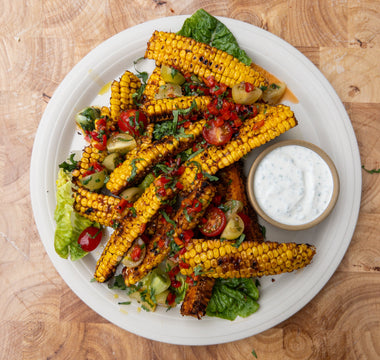 CORN RIBS WITH CHILLI & LIME SALSA
