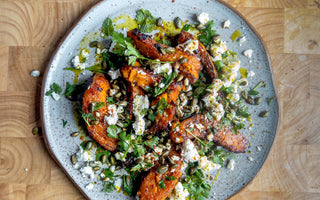Roasted Pumpkin Salad with Feta & Toasted Seeds