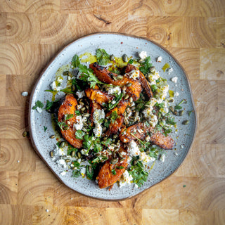 Roasted Pumpkin Salad with Feta & Toasted Seeds